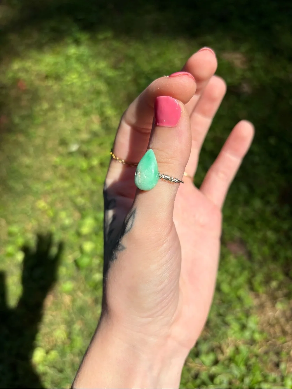Chrysoprase ring